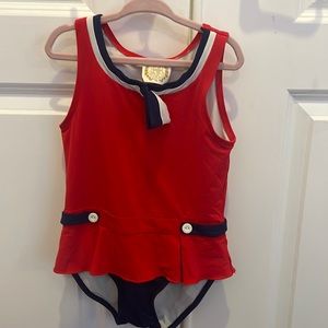Beaufort Bonnet Red Swimsuit Size 5